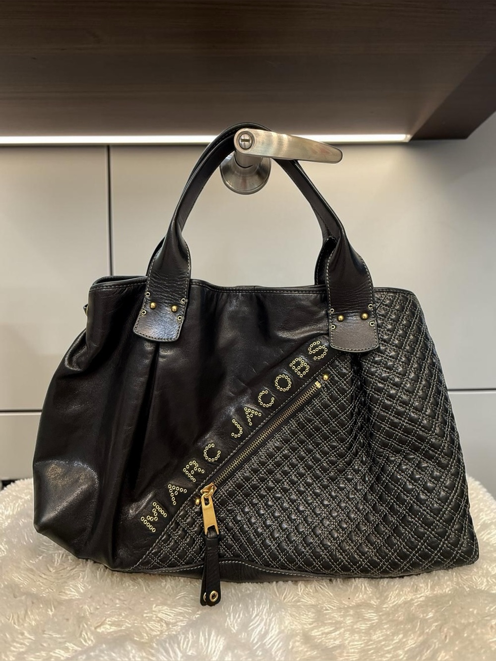 RARE VTG Marc Jacobs "Irina" Large Quilted Leather Tote Bag
